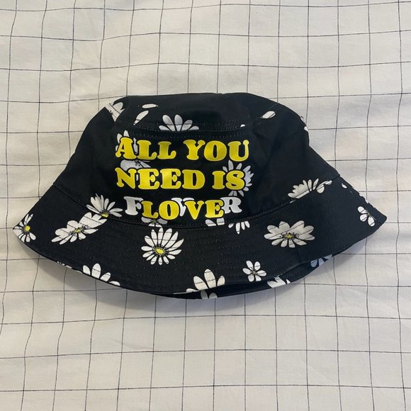 Paco Rabanne, Black Daisy Bucket Hat, One Size - Picture 3 of 4